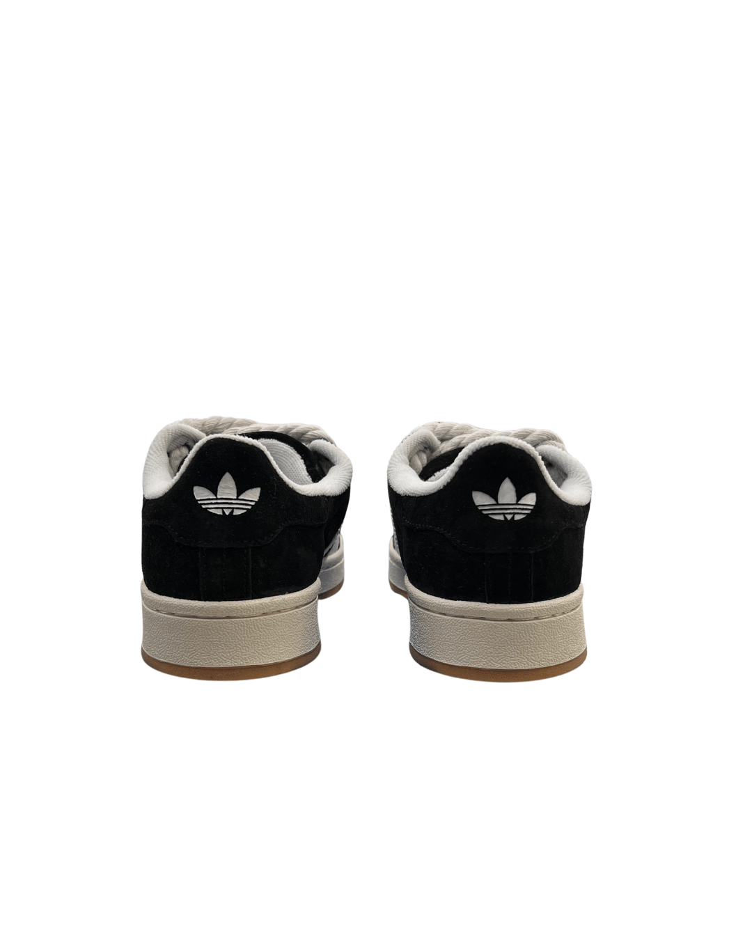 אדידס קמפוס - שחור עם שרוכים צ'אנקים | Branded shoes bymrcrazyshoes