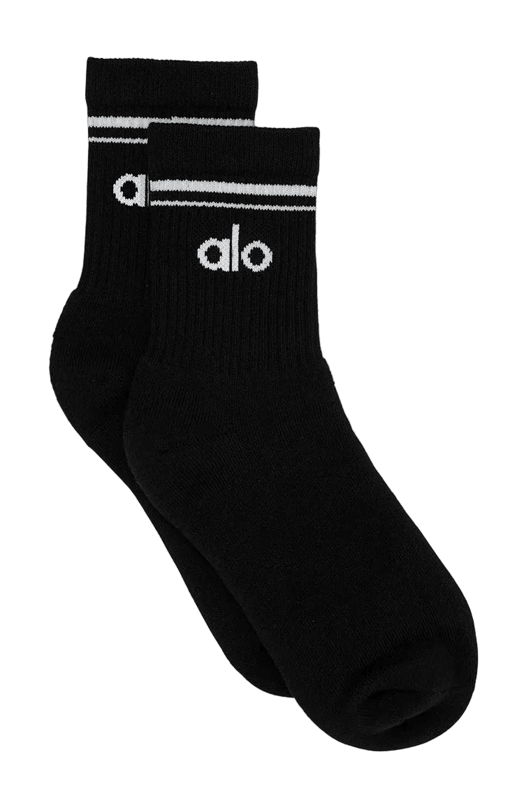 גרביים alo- שחור עם לבן | Branded shoes bymrcrazyshoes
