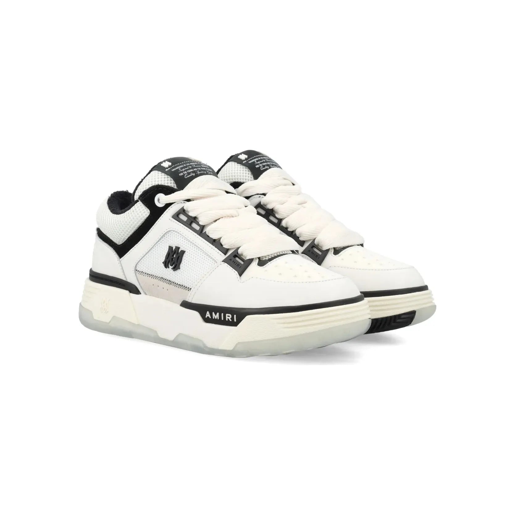 אמירי סניקרס - לבן עם נגיעות שחור | Branded shoes bymrcrazyshoes