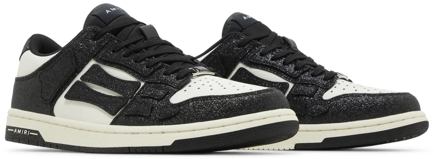 אמירי סניקרס עצמות - שחור לבן מנוצנץ | Branded shoes bymrcrazyshoes