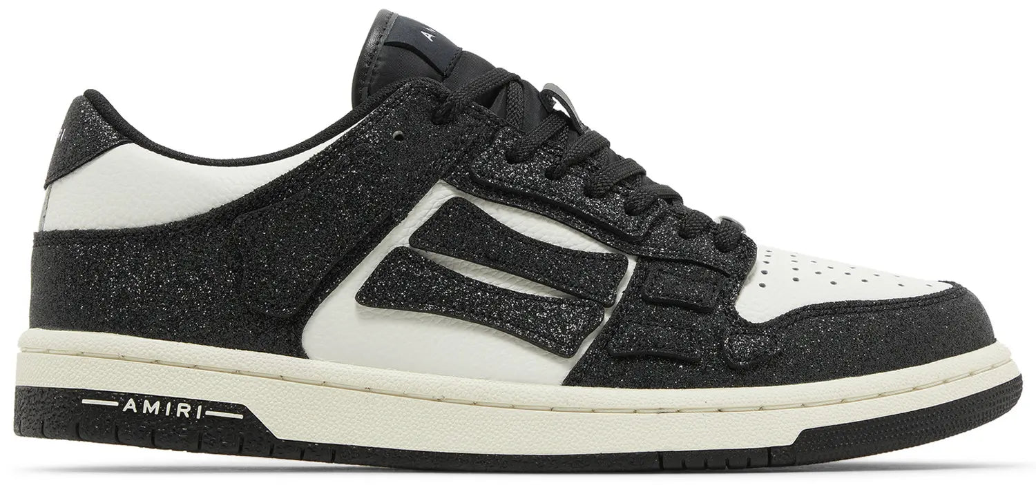 אמירי סניקרס עצמות - שחור לבן מנוצנץ | Branded shoes bymrcrazyshoes