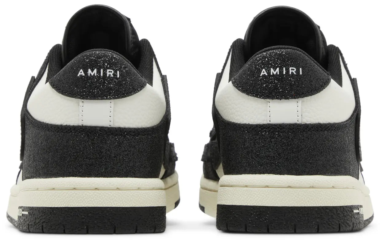 אמירי סניקרס עצמות - שחור לבן מנוצנץ | Branded shoes bymrcrazyshoes