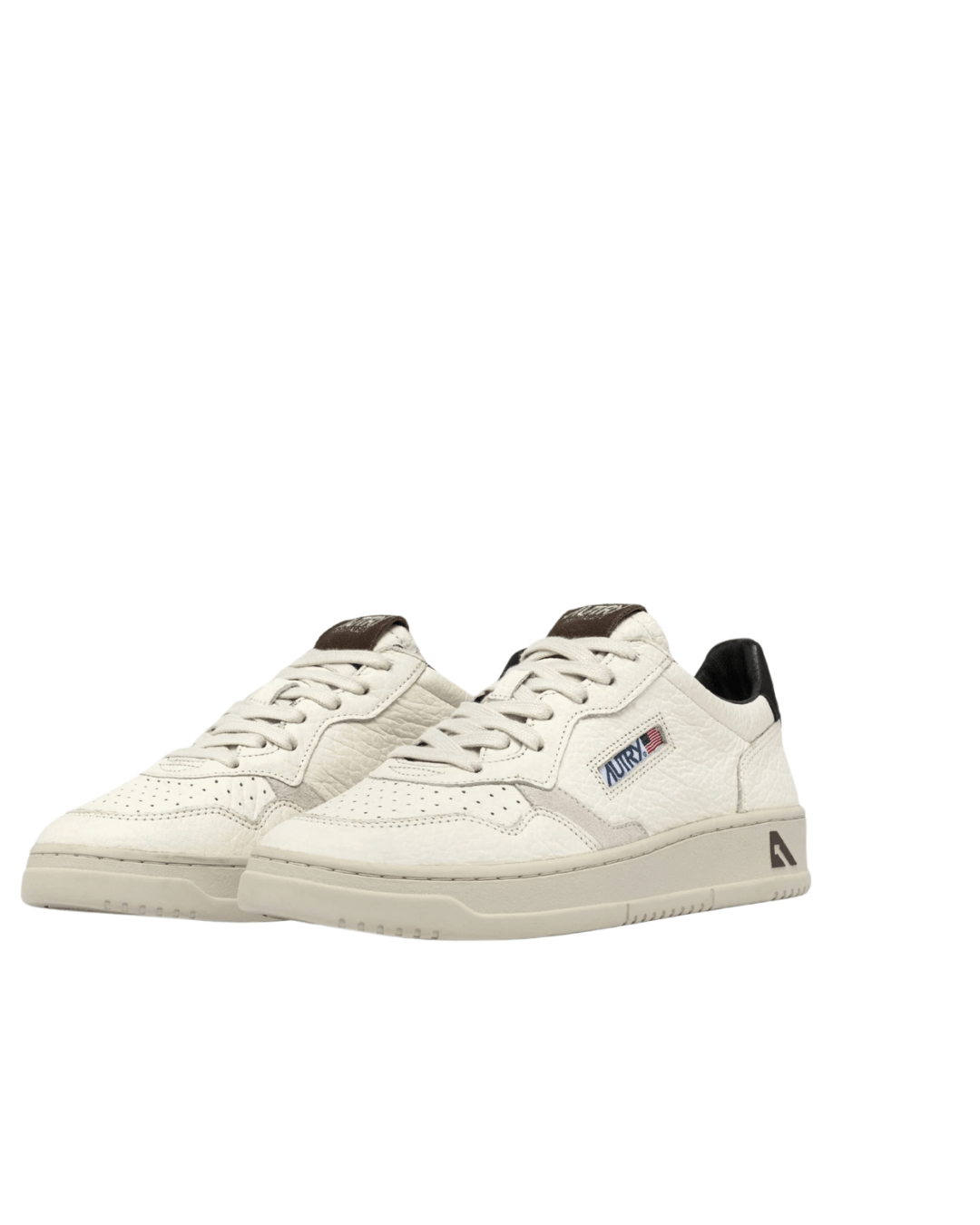 AUTRY MEDALIST - לבן מלא עם עקב שחור | Branded shoes bymrcrazyshoes