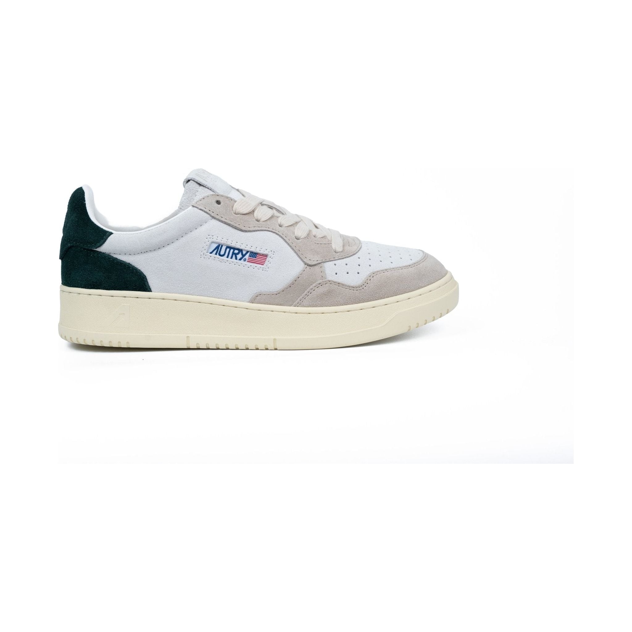 Autry Medalist לבן וגוון אפור עקב ירוק | Branded shoes bymrcrazyshoes
