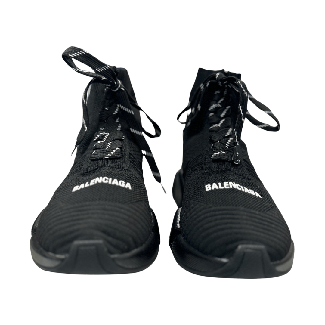 באלנסיאגה גרב שחור על שחורה עם שרוכים | Branded shoes bymrcrazyshoes