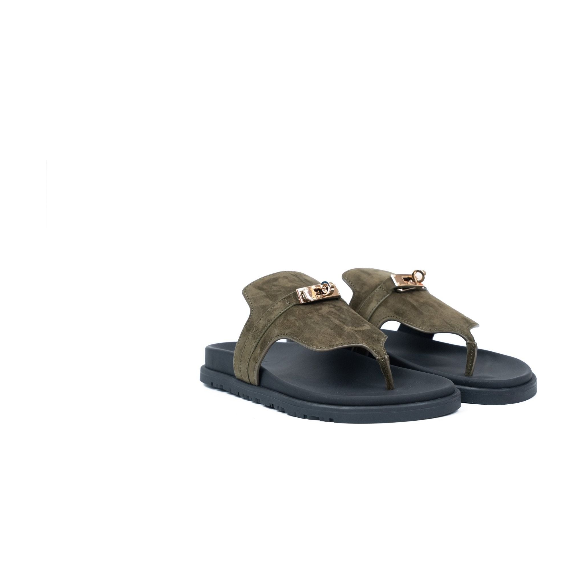 כפכף הרמס ירוק זית | Branded shoes bymrcrazyshoes