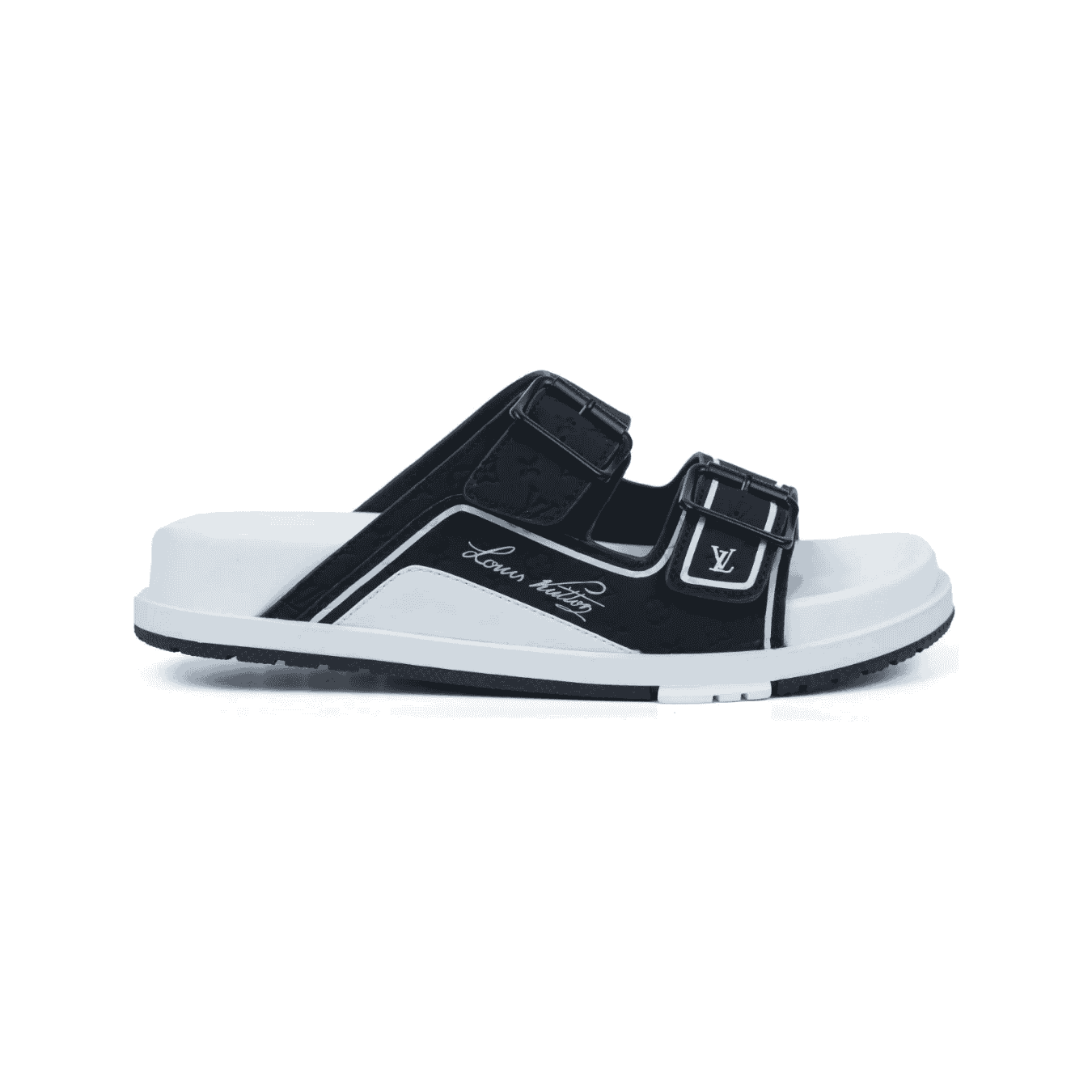 כפכף לואי ויטון לבן עם שחור | Branded shoes bymrcrazyshoes