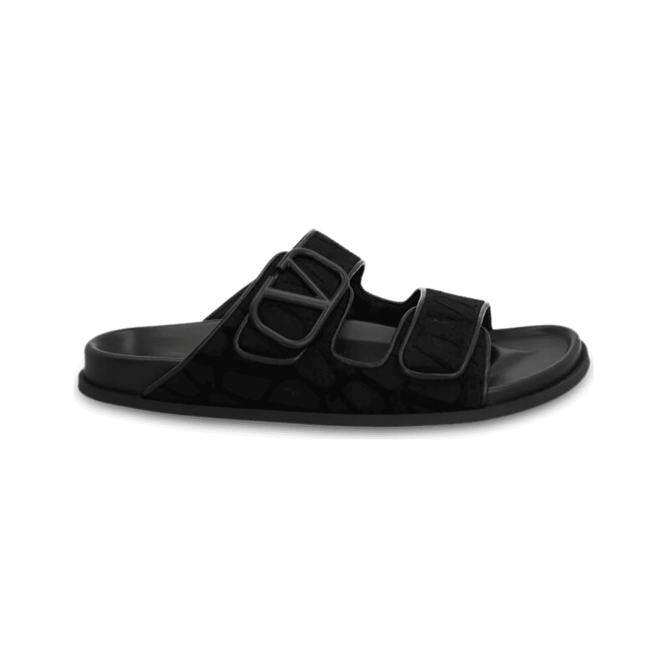 כפכף ולנטינו שחור עם כתוביות | Branded shoes bymrcrazyshoes