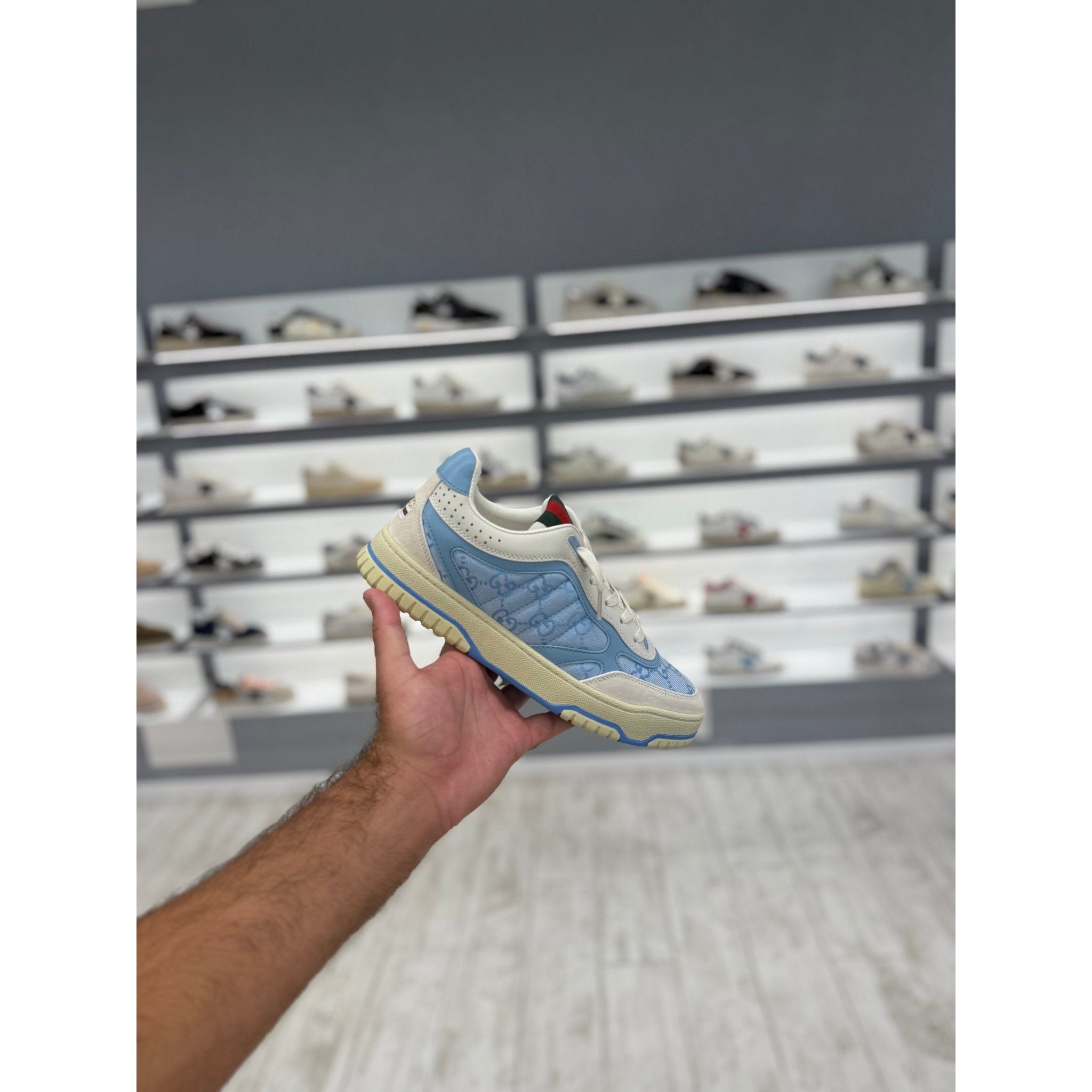 גוצ׳י סניקרס תכלת | Branded shoes bymrcrazyshoes
