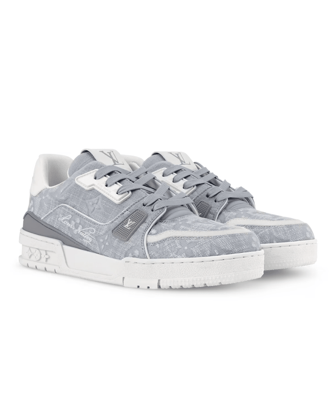 Louis Vuitton LV Trainer - אפור בהיר עם ציור לוגו | Branded shoes bymrcrazyshoes