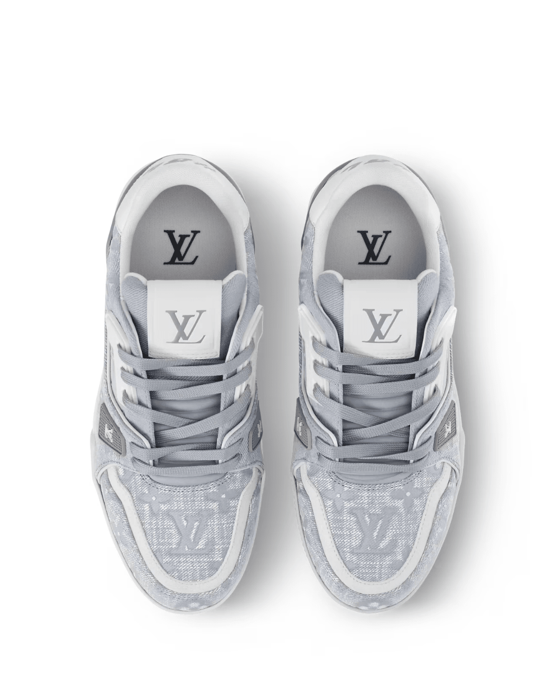 Louis Vuitton LV Trainer - אפור בהיר עם ציור לוגו | Branded shoes bymrcrazyshoes