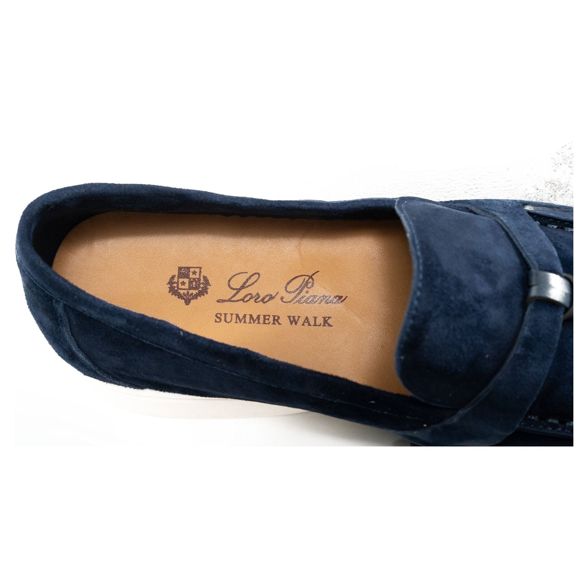 לורו פיאנה - מוקסין בצבע כחול | Branded shoes bymrcrazyshoes