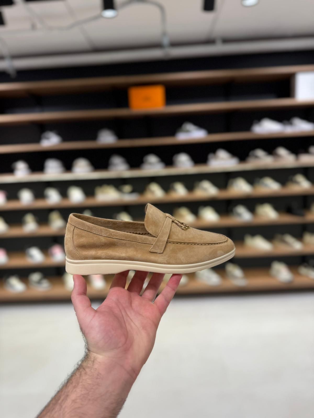 מוקסין לורו פיאנה - חום זמש | Branded shoes bymrcrazyshoes