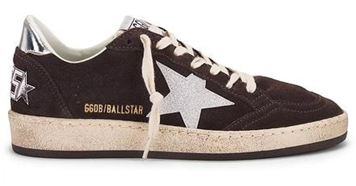 גולדן גוס - בולסטאר חום עם כוכב לבן | Branded shoes bymrcrazyshoes