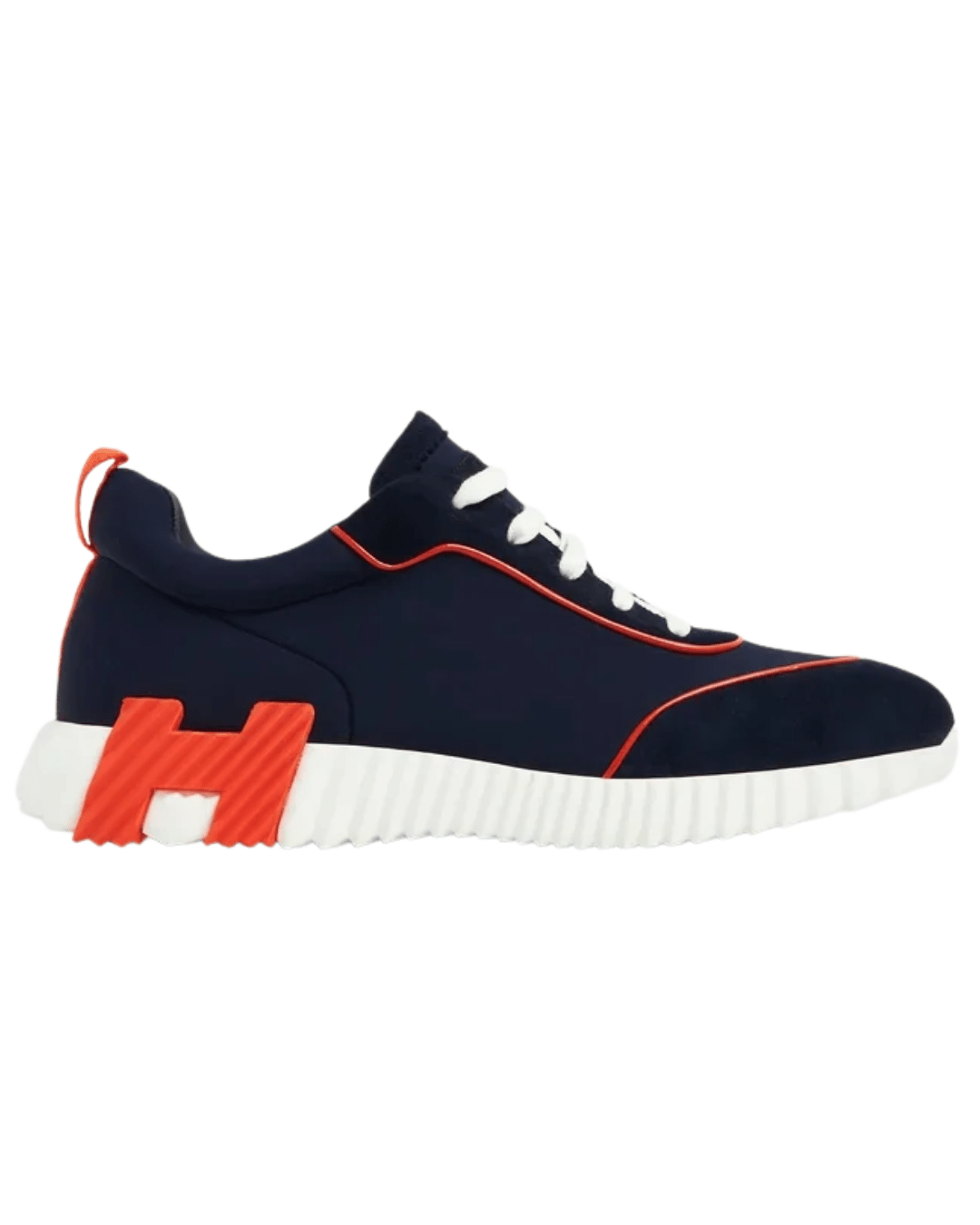 סניקרס הרמס - כחול כהה עם כתום | Branded shoes bymrcrazyshoes