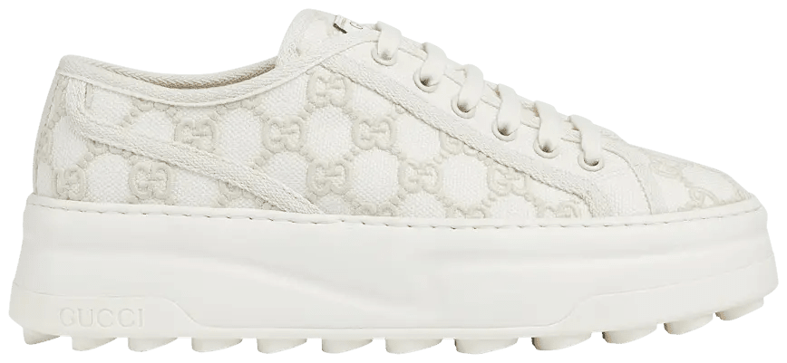 סניקרס גוצי-פלטפורמה בז לבן | Branded shoes bymrcrazyshoes