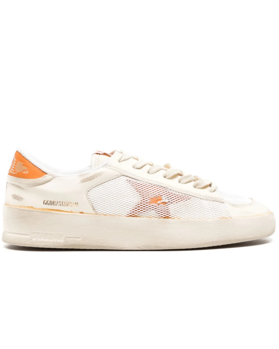 גולדן גוס - סטארדן לבן עם כתום | Branded shoes bymrcrazyshoes