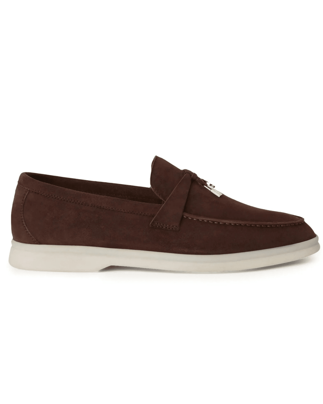 מוקסין לורו פיאנה- חום סוליה לבנה | Branded shoes bymrcrazyshoes