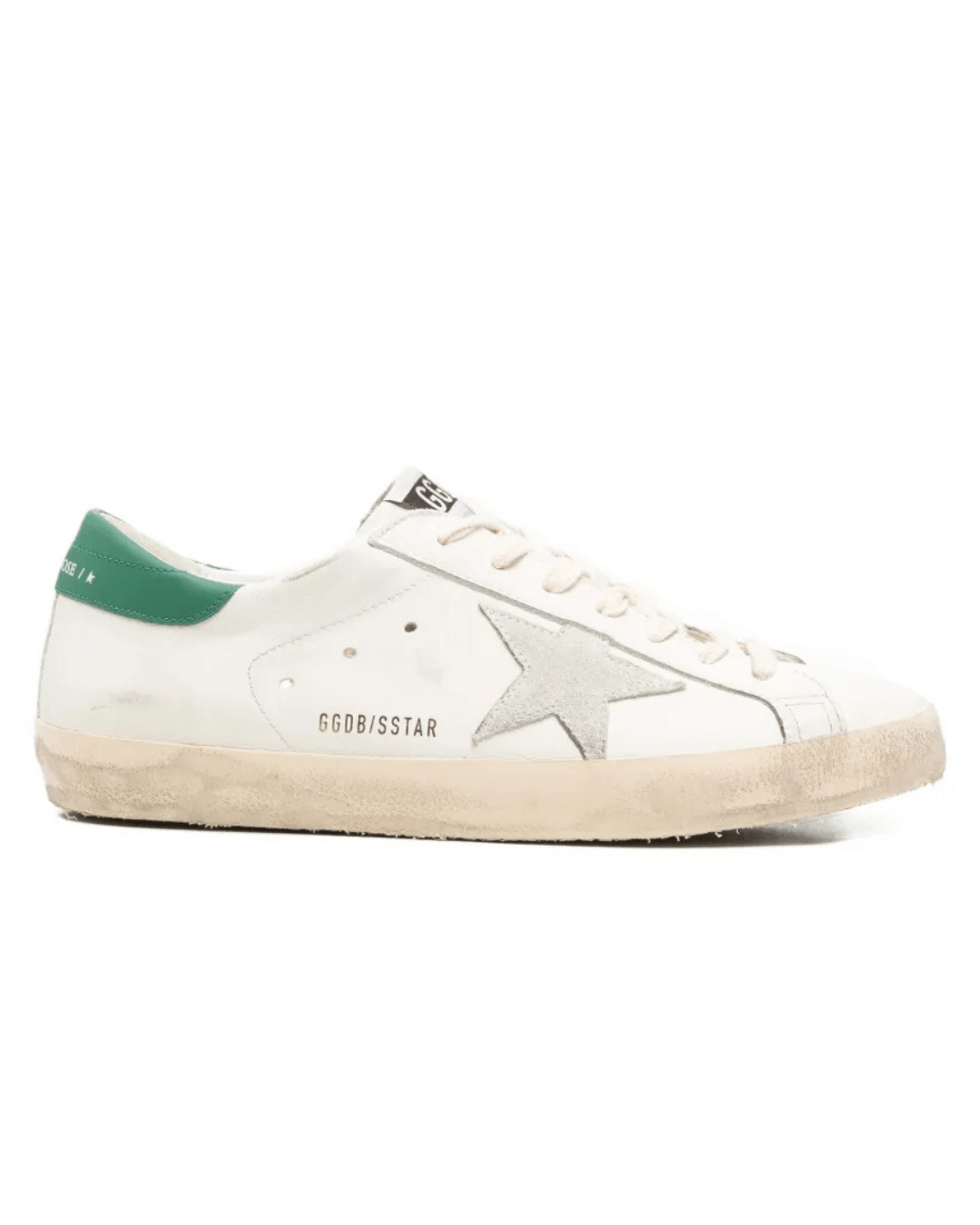 גולדן גוס- סופרסטאר לבן ועקב ירוק | Branded shoes bymrcrazyshoes