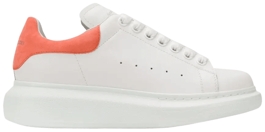 אלכסנדר מקווין - לבן עם עקב כתום בהיר זמש | Branded shoes bymrcrazyshoes
