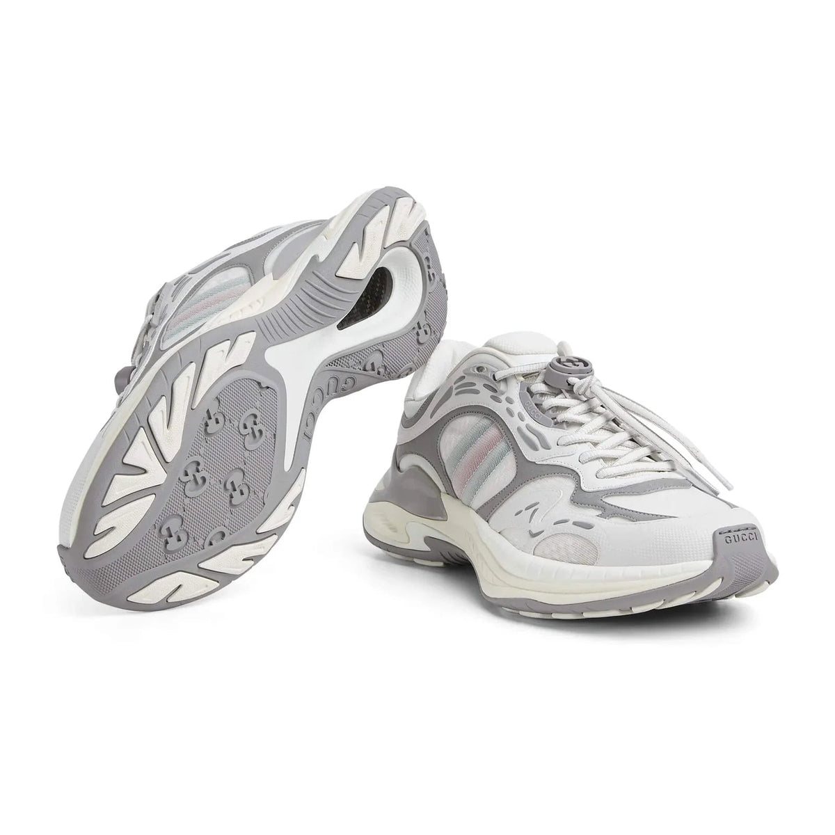סניקרס גוצי- לבן עם אפור רשת | Branded shoes bymrcrazyshoes