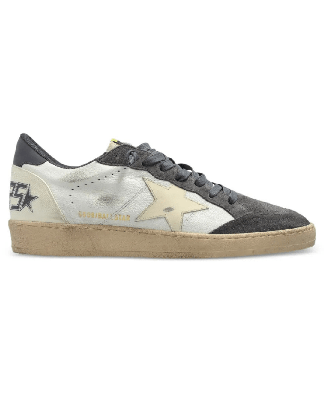 גולדן גוס- בולסטאר לבן עם אפור כהה זמש | Branded shoes bymrcrazyshoes