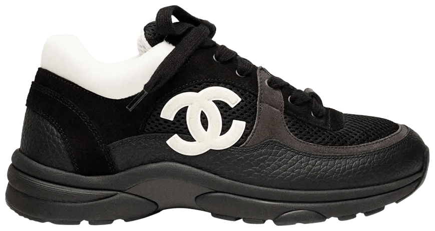 שאנל סניקרס - שחור עם עקב לבן | Branded shoes bymrcrazyshoes