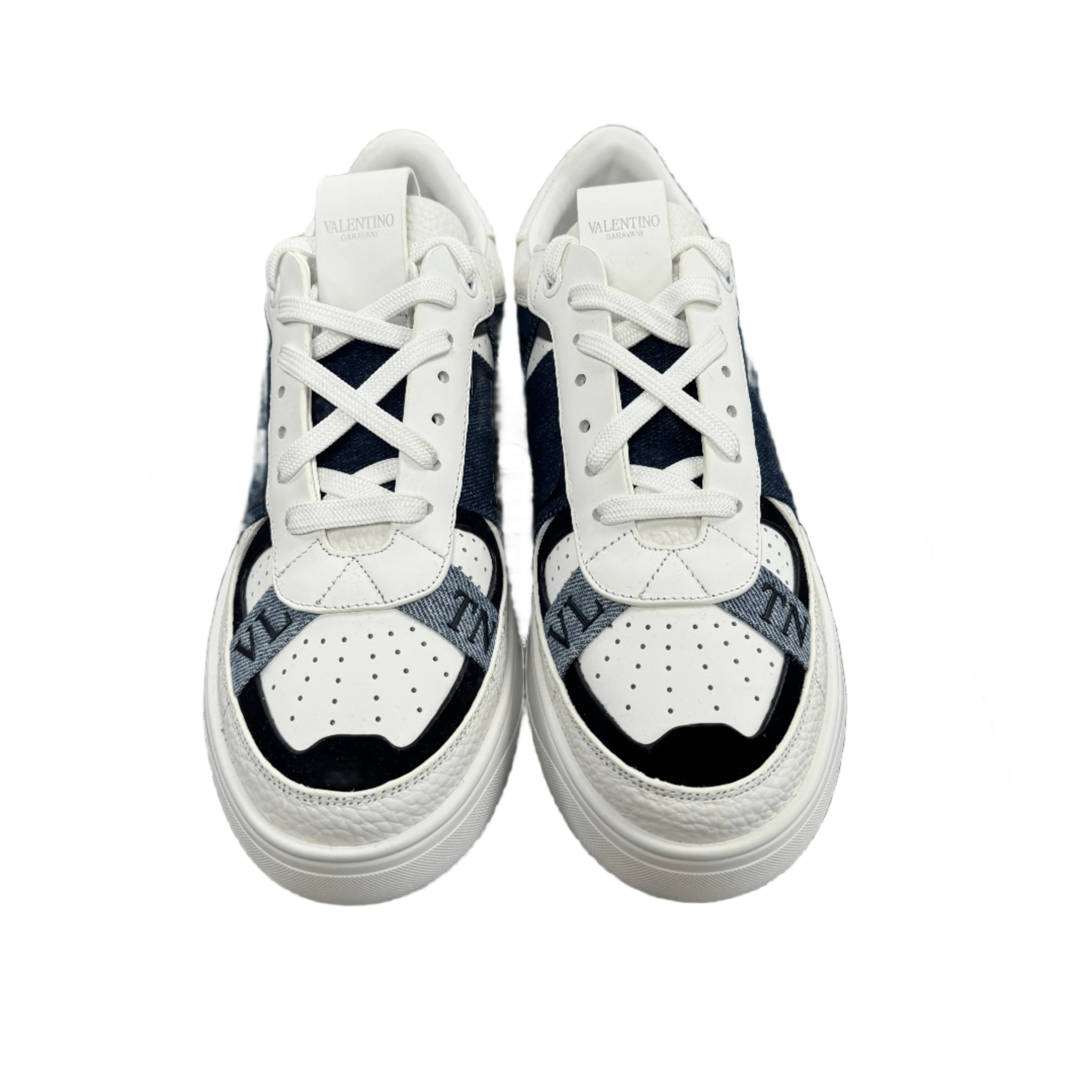 סניקרס ולנטינו לבן עם גוון כחול | Branded shoes bymrcrazyshoes