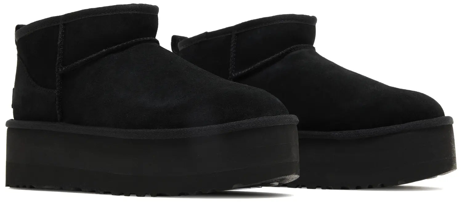 UGG - מגף פלטפורמה שחור | Branded shoes bymrcrazyshoes
