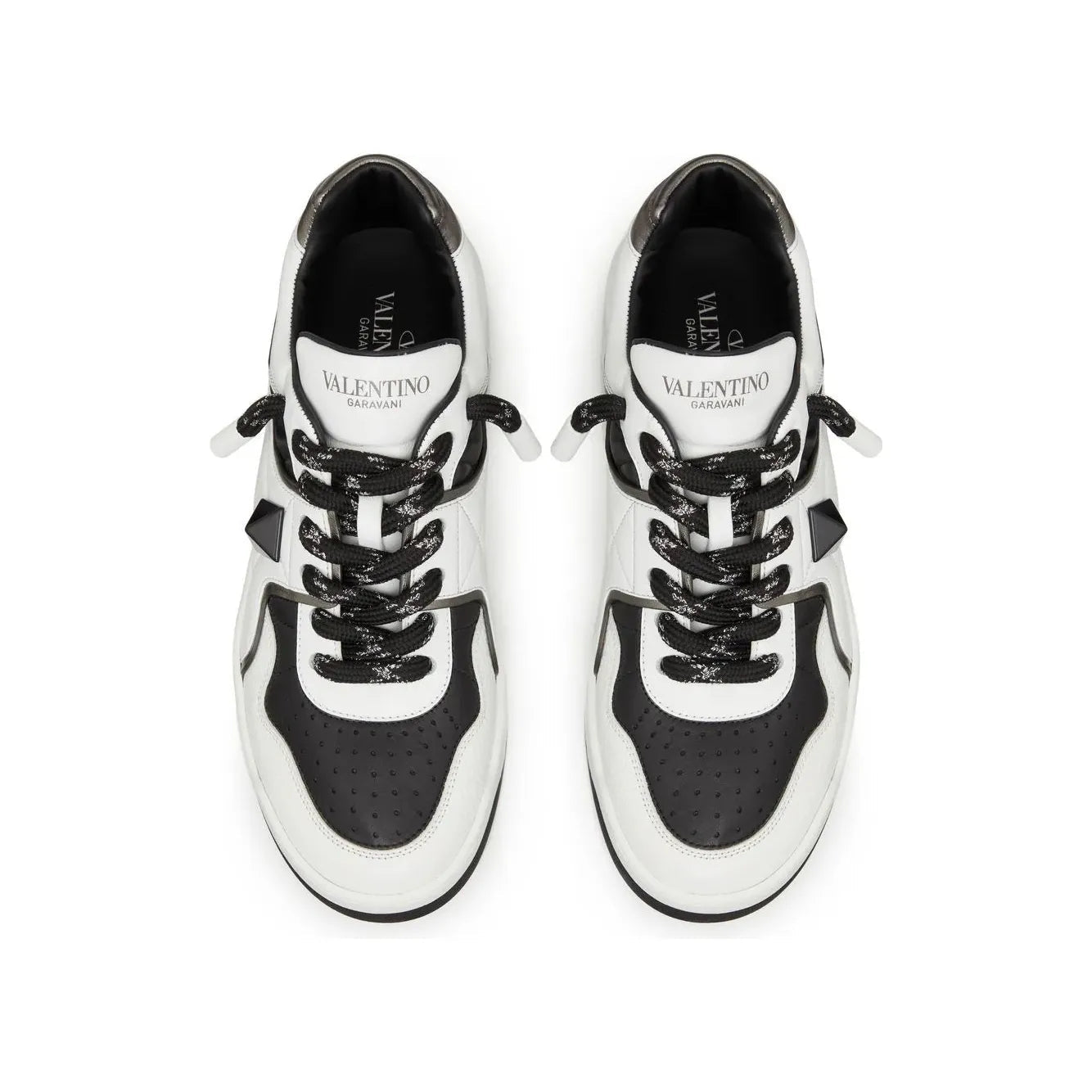 ולנטינו - לבן שחור | Branded shoes bymrcrazyshoes