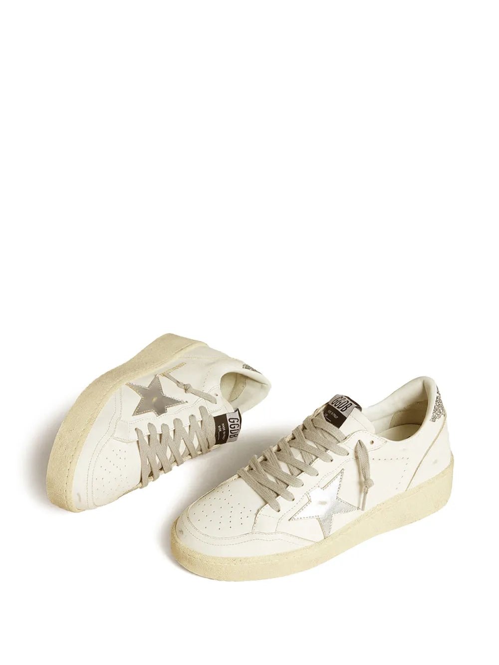 גולדן גוס - בולסטאר 2 לבן עקב מנוצנץ | Branded shoes bymrcrazyshoes