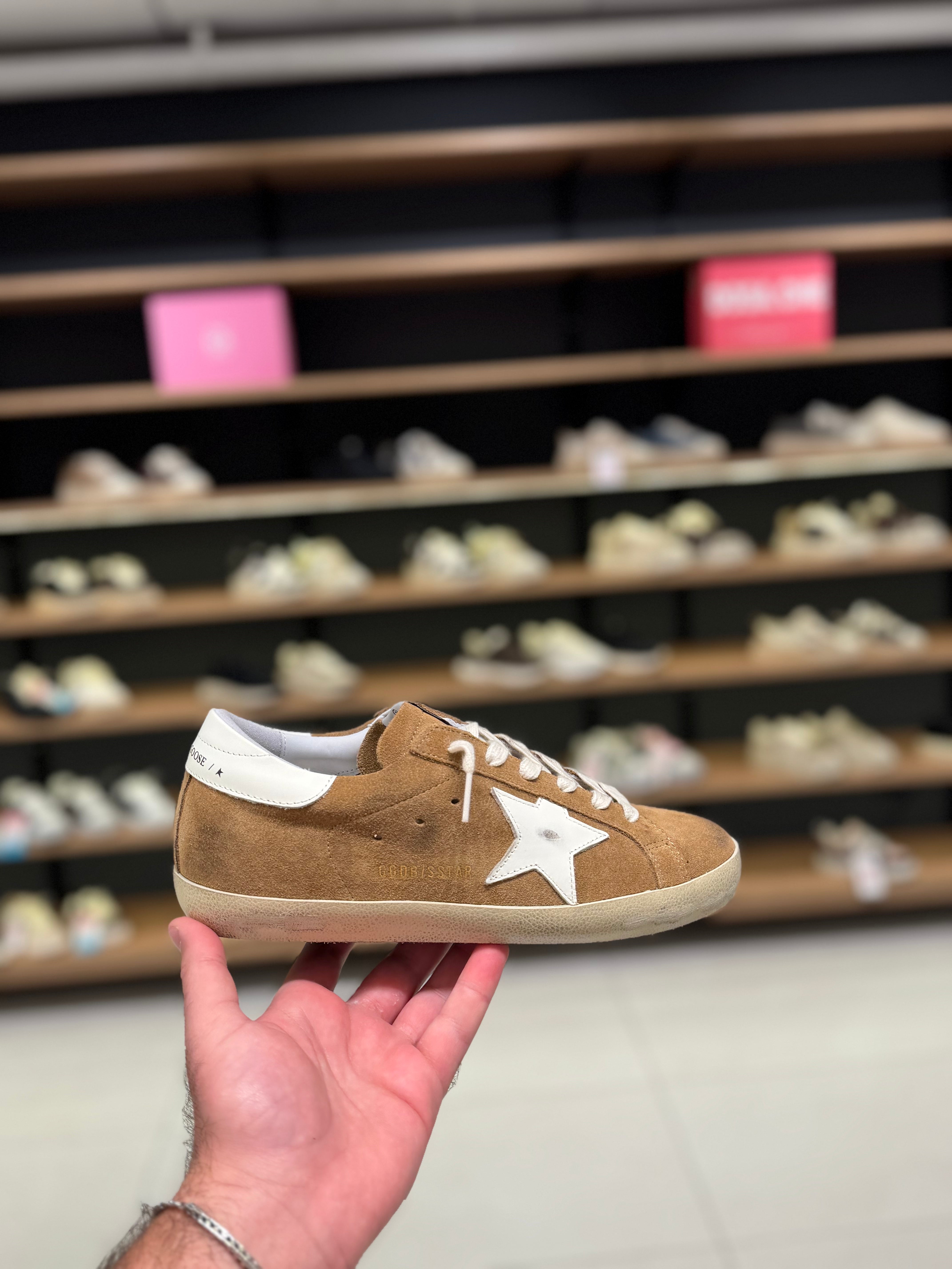 גולדן גוס - סופרסטאר חום בהיר וכוכב לבן | Branded shoes bymrcrazyshoes