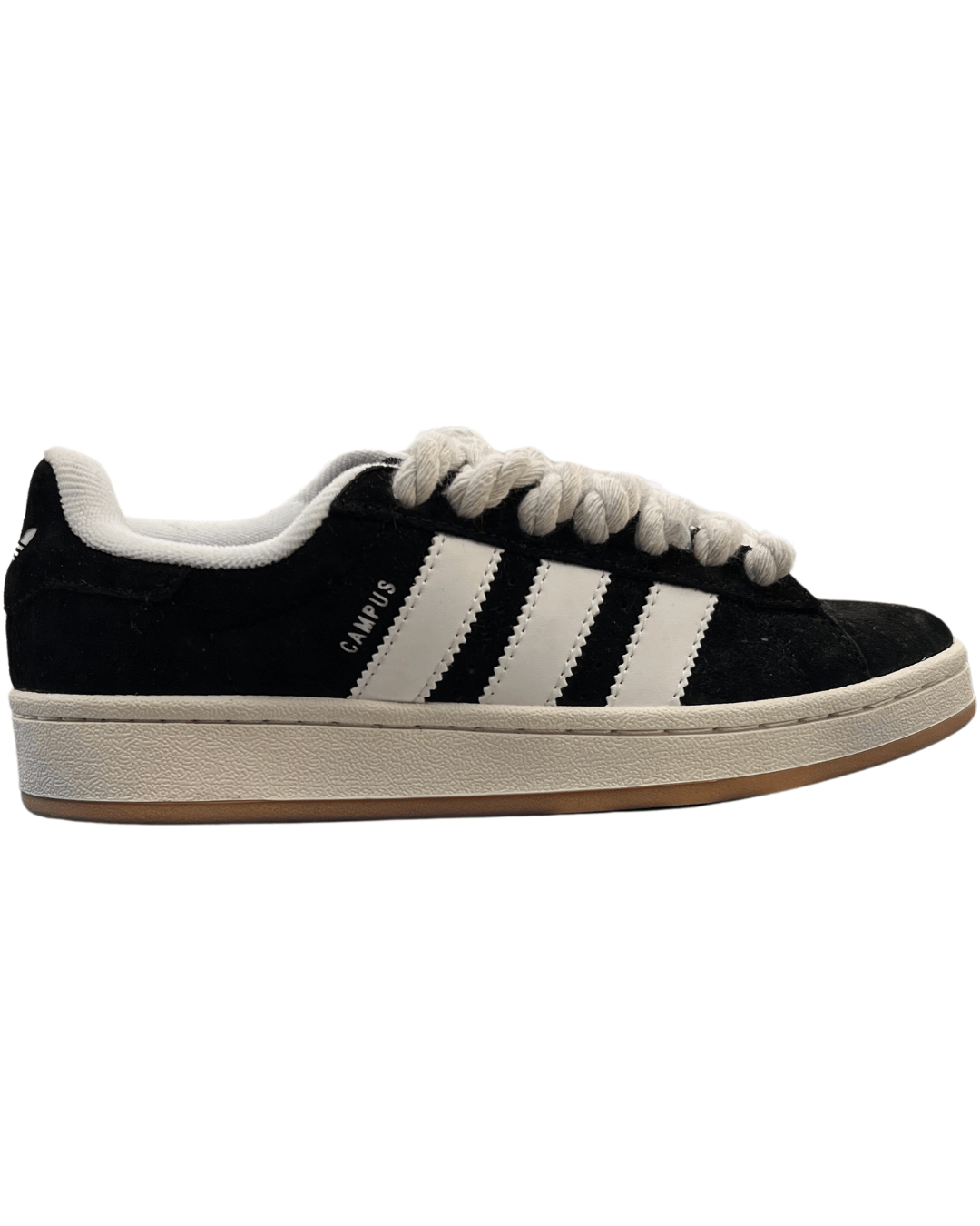 אדידס קמפוס - שחור עם שרוכים צ'אנקים | Branded shoes bymrcrazyshoes