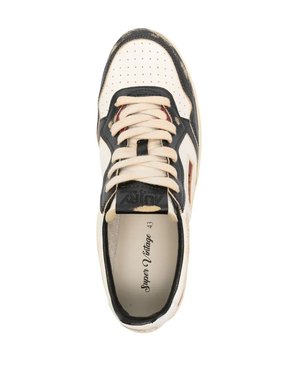 AUTRY MEDALIST - לבן עם עקב בורדו ושחור | Branded shoes bymrcrazyshoes