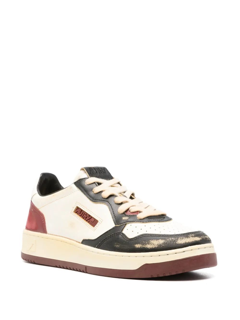 AUTRY MEDALIST - לבן עם עקב בורדו ושחור | Branded shoes bymrcrazyshoes