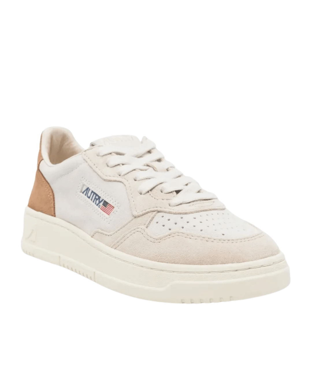 Autry Medalist – לבן עם עקב חרדל | Branded shoes bymrcrazyshoes