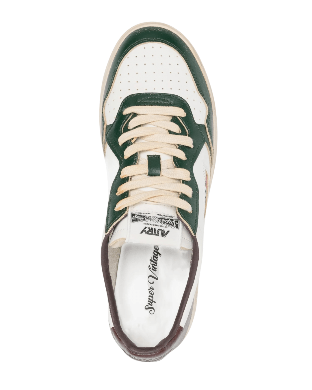 Autry Medalist – לבן עם ירוק עקב בורדו | Branded shoes bymrcrazyshoes