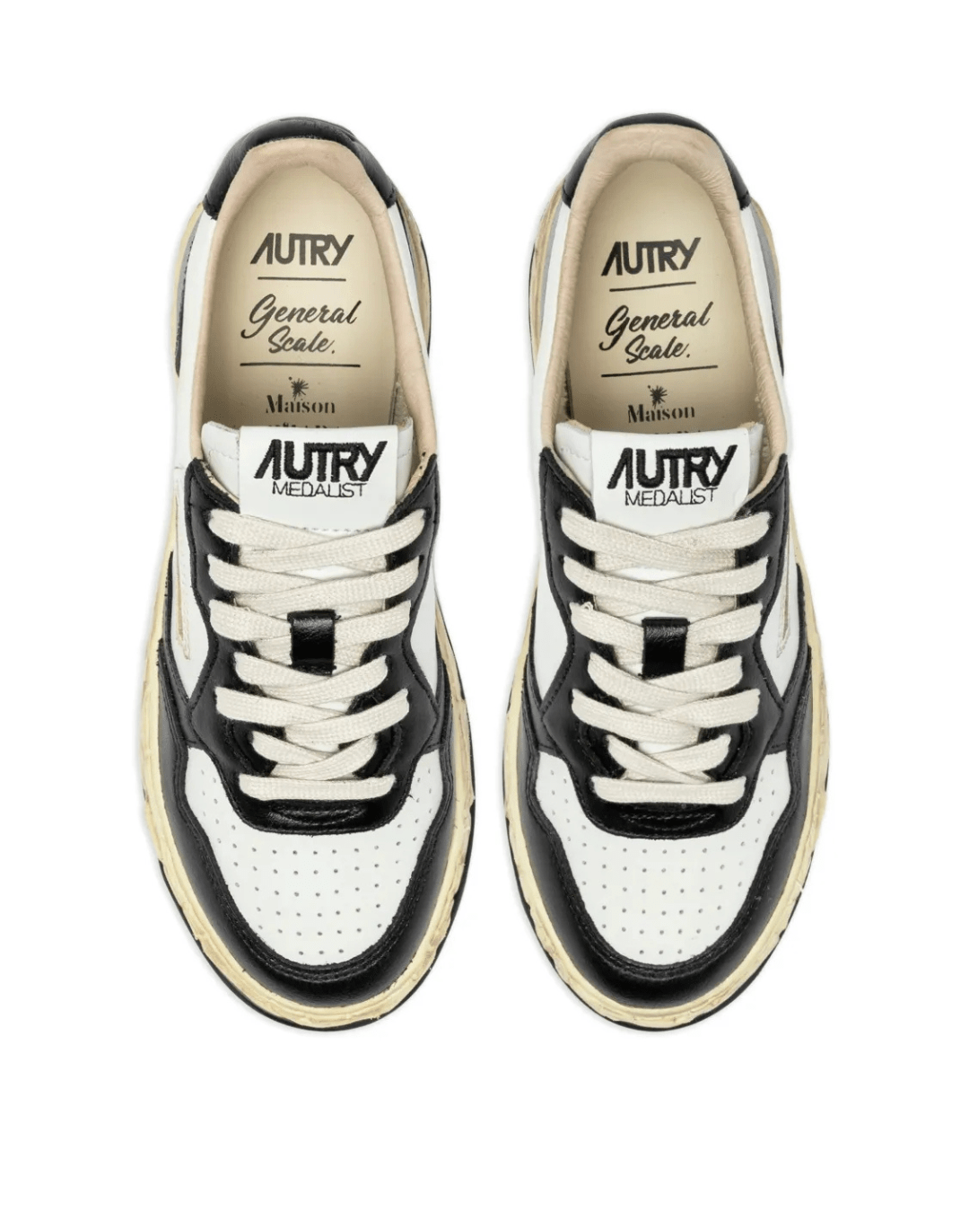 Autry X Maison Mihara Yasuhiro Medalist - שחור לבן | Branded shoes bymrcrazyshoes