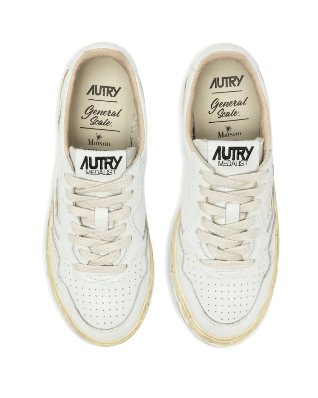 Autry X Maison Mihara Yasuhiro Medalist - לבן מלא | Branded shoes bymrcrazyshoes