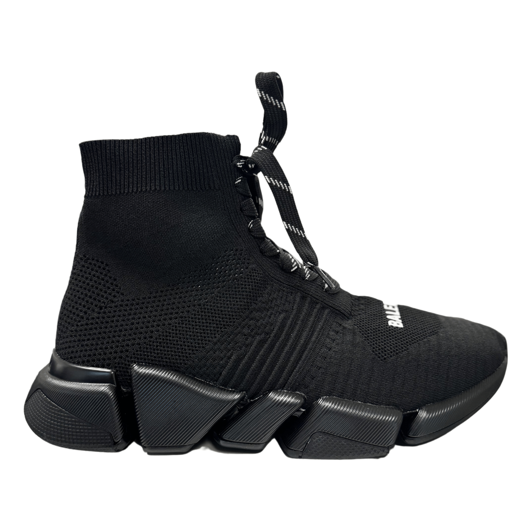 באלנסיאגה גרב שחור על שחורה עם שרוכים | Branded shoes bymrcrazyshoes
