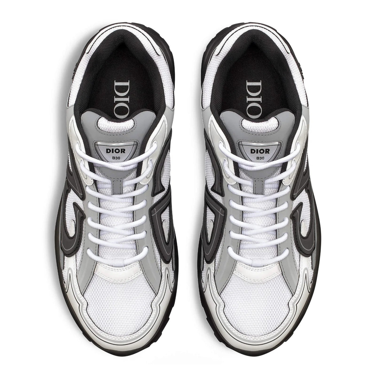 DIOR B30- לבן עם אפור ושחור | Branded shoes bymrcrazyshoes