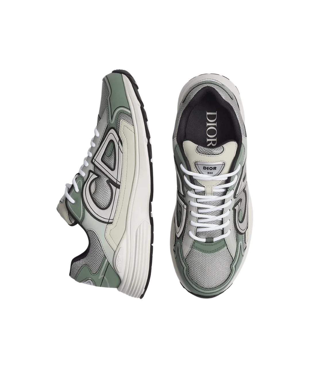 Dior B30 - אפור עם ירוק | Branded shoes bymrcrazyshoes