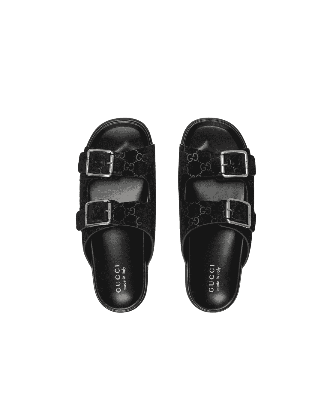 כפכף גוצי שחור עם כיתוב | Branded shoes bymrcrazyshoes