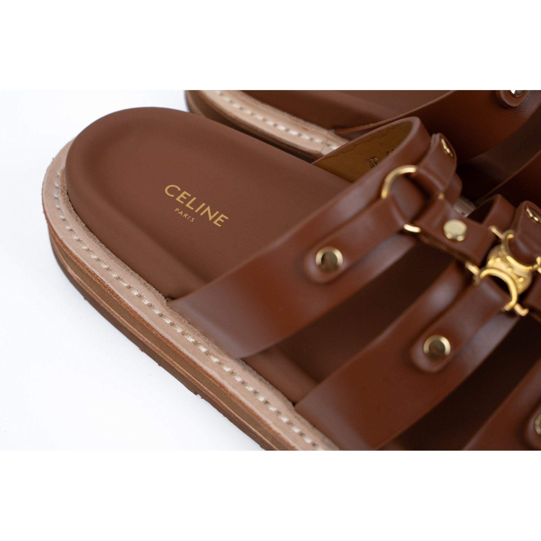כפכף סלין חום | Branded shoes bymrcrazyshoes
