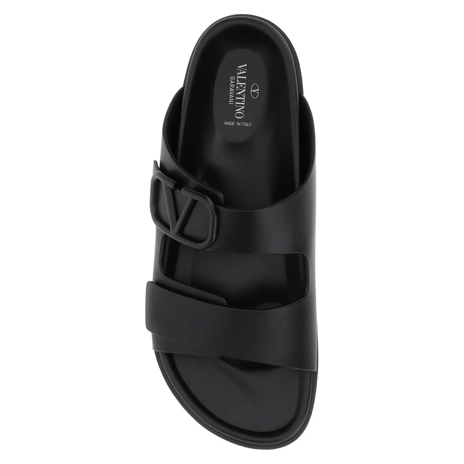 כפכף ולנטינו שחור מלא חלק | Branded shoes bymrcrazyshoes