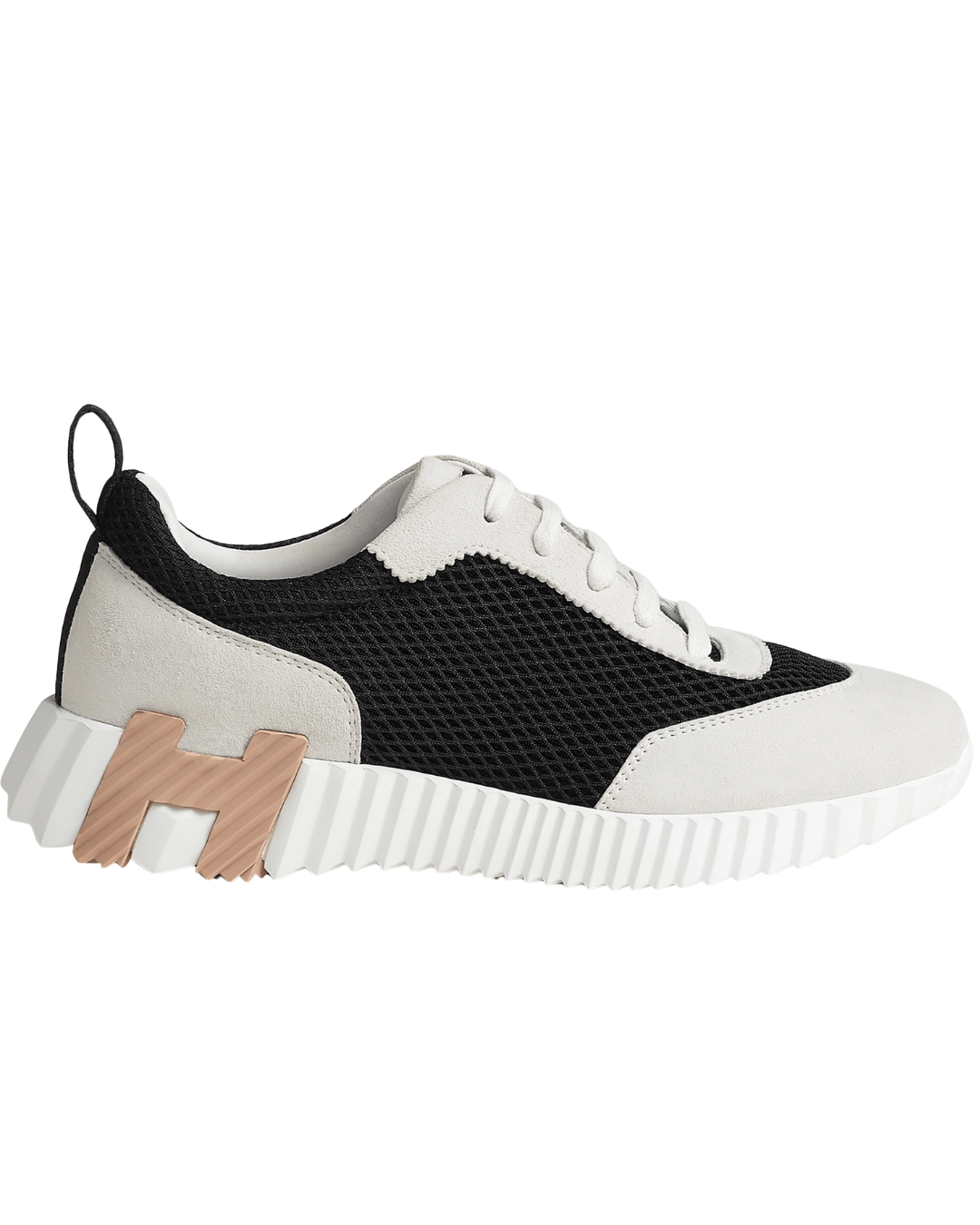 הרמס סניקרס שחור לבן לוגו בז | Branded shoes bymrcrazyshoes