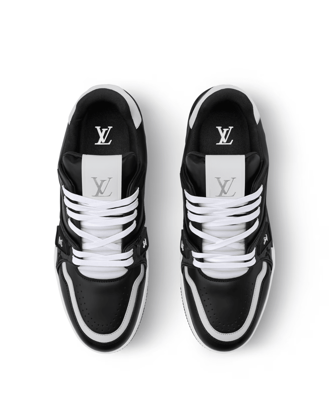 Louis Vuitton LV Trainer - שחור עם ציור לוגו ושרוך לבן | Branded shoes bymrcrazyshoes