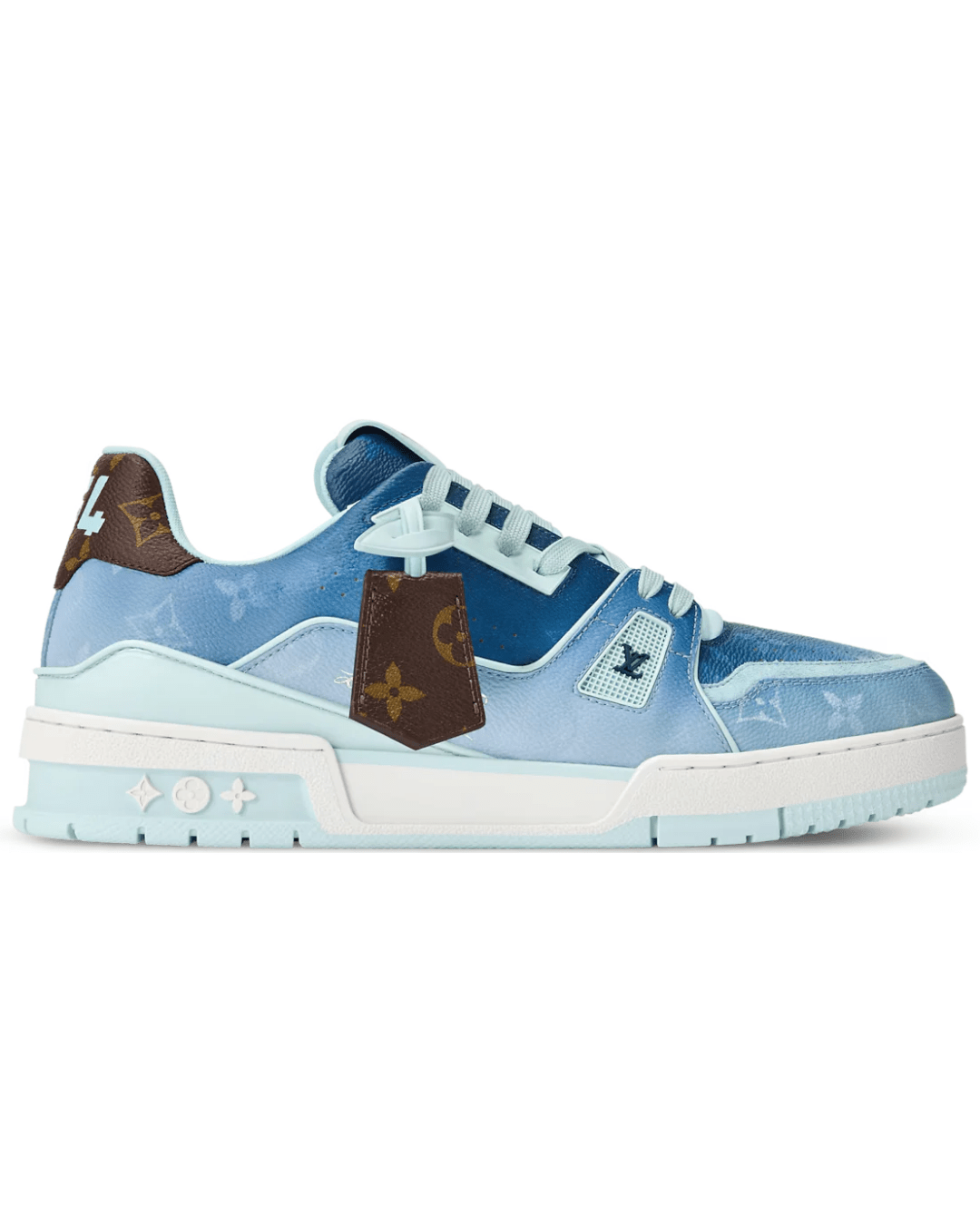 Louis Vuitton LV Trainer - תכלת וכחול עם ציור לוגו | Branded shoes bymrcrazyshoes