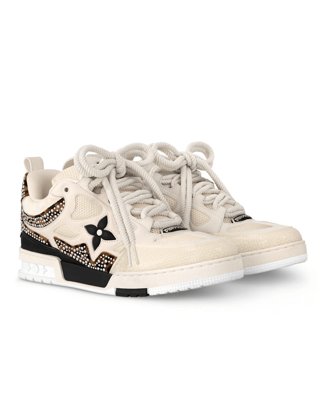 Louis Vuitton Skate Sneaker- לבן עם חום מוקה | Branded shoes bymrcrazyshoes