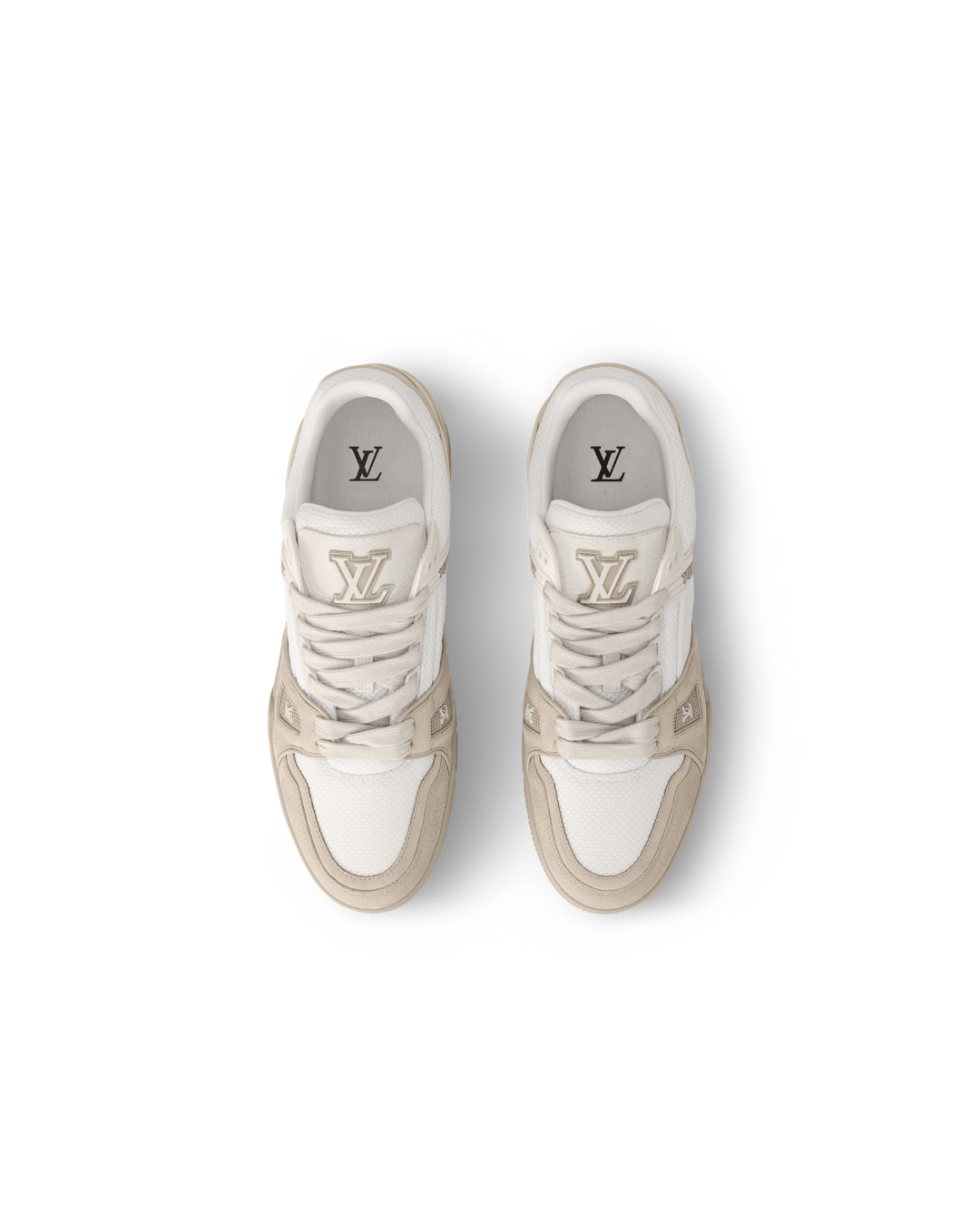 לואי ויטון סניקרס לבן עם שמנת | Branded shoes bymrcrazyshoes